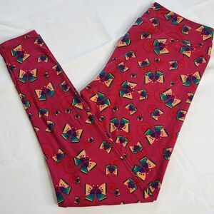 LulaRoe Leggings Tall & Curvy Monarch Butterfly Festival Colorful 0706